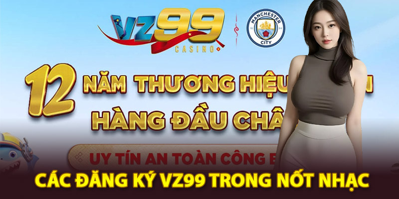 Các đăng ký Vz99 trong nốt nhạc